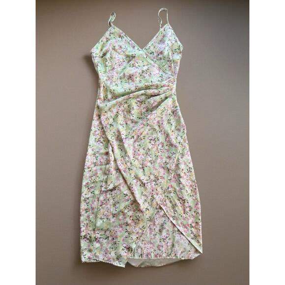 BCBGeneration Women's Strappy Y2K Midi Wrap Dress Whimsical Fairy Feminine Small - Picture 12 of 13